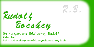 rudolf bocskey business card